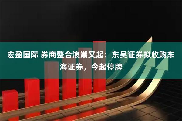 宏盈国际 券商整合浪潮又起：东吴证券拟收购东海证券，今起停牌