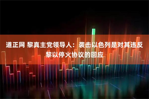 道正网 黎真主党领导人：袭击以色列是对其违反黎以停火协议的回应