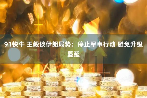 91快牛 王毅谈伊朗局势：停止军事行动 避免升级蔓延