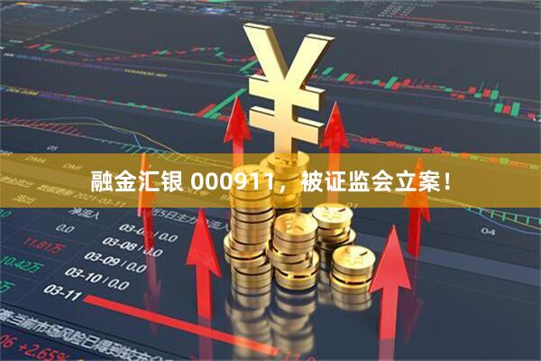 融金汇银 000911，被证监会立案！