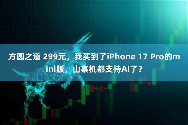 方圆之道 299元，我买到了iPhone 17 Pro的mini版，山寨机都支持AI了？