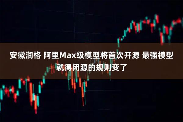 安徽润格 阿里Max级模型将首次开源 最强模型就得闭源的规则变了